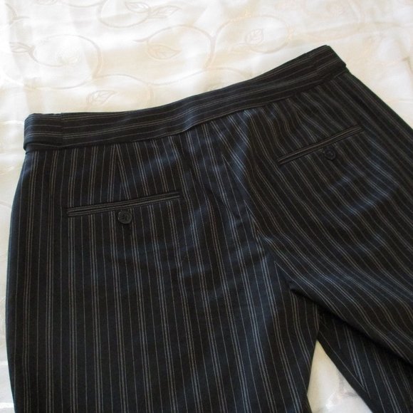 EXPRESS DESIGN STUDIO PINSTRIPE SLACKS (bl-wht) - Picture 4 of 15